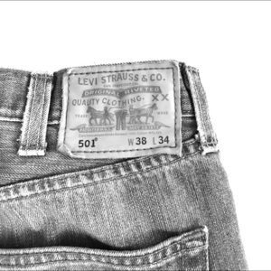 Men’s washed black 501  jeans